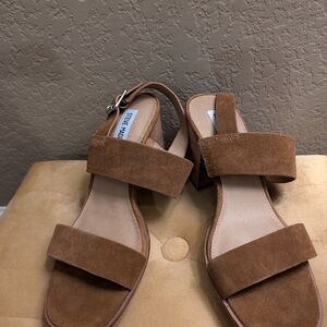 Steve Madden Brown Suede Flat Sandals